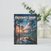 Okefenokee-moeras VS Briefkaart (Staand voorkant)