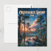 Okefenokee-moeras VS Briefkaart (Voorkant / Achterkant)
