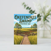 Okefenokee-moeras VS Briefkaart (Staand voorkant)