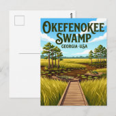 Okefenokee-moeras VS Briefkaart (Voorkant / Achterkant)
