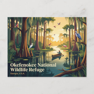 Okefenokee National Wildlife Refuge V.S.A. Briefkaart