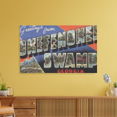 Okefenokee Swamp, Georgia - grote brievenbussen Canvas Afdruk (Insitu (Woonkamer))