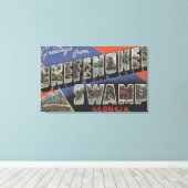 Okefenokee Swamp, Georgia - grote brievenbussen Canvas Afdruk (Insitu (Houten vloer))