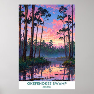 Okefenokee Swamp, Georgia, Verenigde Staten Poster