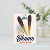 Okemo Ludlow Vermont ski-poster Briefkaart (Staand voorkant)