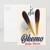Okemo Ludlow Vermont ski-poster Briefkaart (Voorkant / Achterkant)