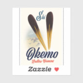 Okemo Ludlow Vermont ski-poster Sticker (Vel)