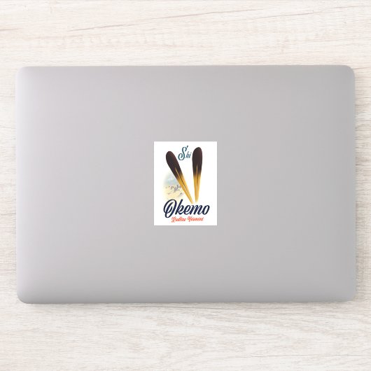 Okemo Ludlow Vermont ski-poster Sticker (Computer)
