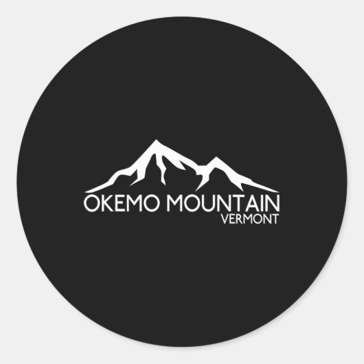 Okemo Mountain Skiing Vermont Ronde Sticker (Voorkant)