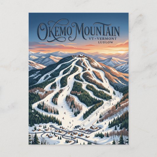 Okemo Mountain Vermont Briefkaart (Voorkant)