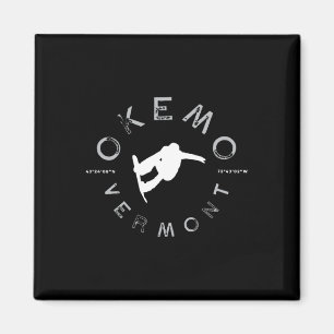 Okemo Mountain Vermont Graphic  Snowboard T Magneet