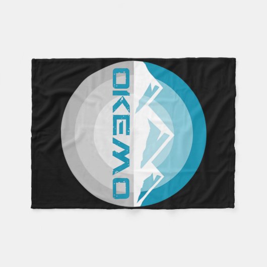Okemo Mountain Vermont Retro Snowboard Ski Fleece Deken (Voorkant (Horizontaal))