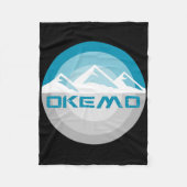 Okemo Mountain Vermont Retro Snowboard Ski Fleece Deken (Voorkant)