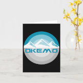 Okemo Mountain Vermont Retro Snowboard Ski Kaart (Gele Bloem)