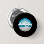 Okemo Mountain Vermont Retro  Snowboard Ski Ronde Button 5,7 Cm (Voorkant /achterkant)