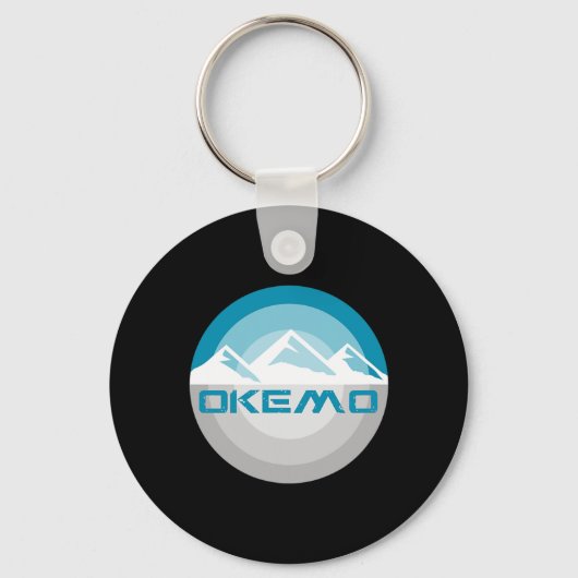 Okemo Mountain Vermont Retro  Snowboard Ski Sleutelhanger (Voorkant)