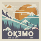 Okemo Vermont Berg Reissticker Sticker (Voorkant)