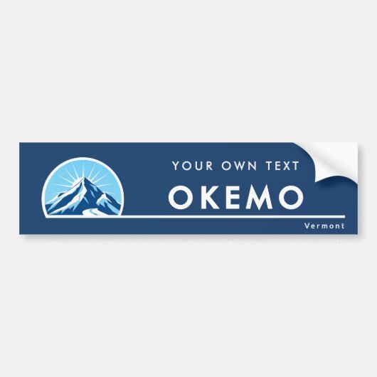 Okemo Vermont bergskigebied Bumpersticker (Voorkant)