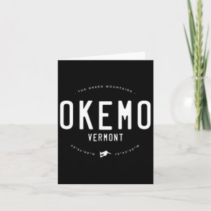Okemo Vermont Graphic Distressed Snowboard Kaart