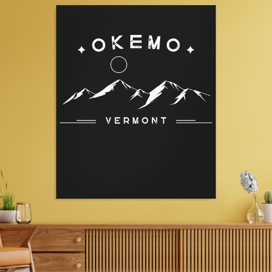Okemo Vermont Mountain Canvas Afdruk (Insitu (Woonkamer))