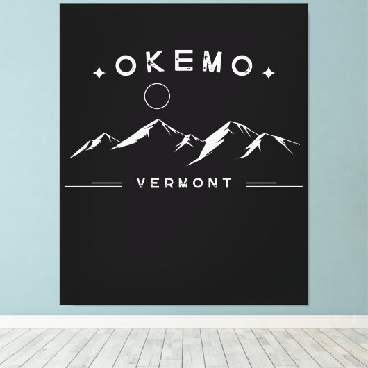 Okemo Vermont Mountain Canvas Afdruk (Insitu (Houten vloer))