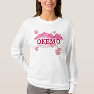 Okemo Vermont roze themaberghoodie T-shirt