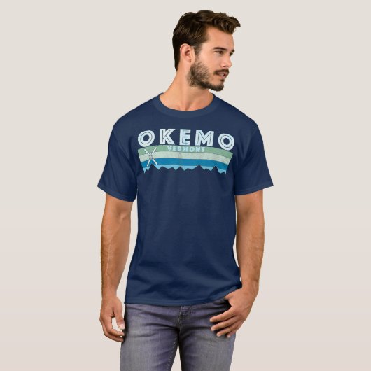 Okemo Vermont Ski Retro  Okemo T-shirt (Voorkant volledig)