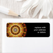 Oker Burned Glass caleidoscoop Etiket (Insitu)