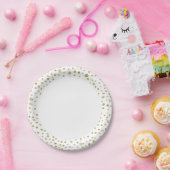 Oker Confetti Aquarel Stippen Papieren Bord (Feest)