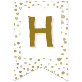 Oker Confetti Waterverf Stippen Bunting Flag Vlaggetjes (Tweede vlag)