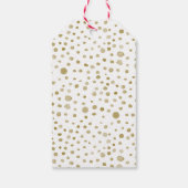 Oker Confetti Waterverf Stippen Gift Label Cadeaulabel (Achterkant)