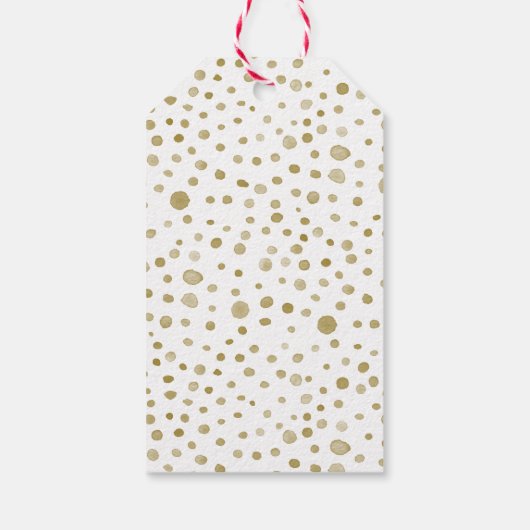 Oker Confetti Waterverf Stippen Gift Label Cadeaulabel (Achterkant)