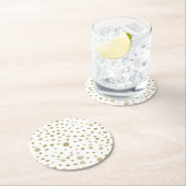 Oker Confetti Waterverf Stippen Papier Onderzetter (Insitu)