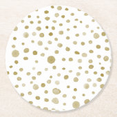 Oker Confetti Waterverf Stippen Papier Onderzetter (Voorkant)