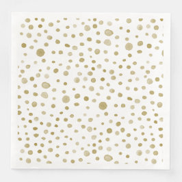 Oker Confetti Waterverf Stippen Papier servet