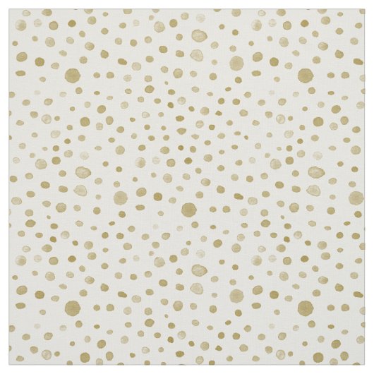 oker Confetti Waterverf Stippen Stof (Swatch)
