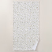 Oker Confetti Waterverf Stippen Strandlaken (Voorkant)