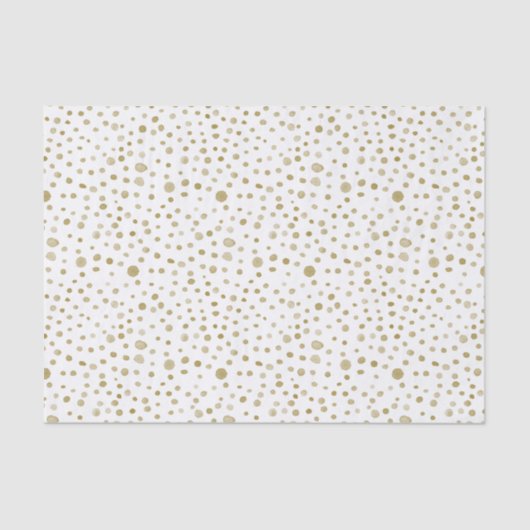 Oker Confetti Waterverf Stippen Weefsel Papier (Voorkant)