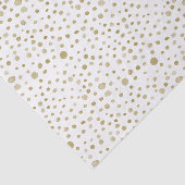 Oker Confetti Waterverf Stippen Weefsel Papier (Detail)