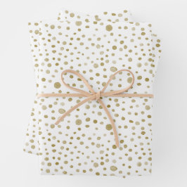 Oker Confetti Waterverf Stippen Wrapping Paper