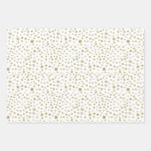 Oker Confetti Waterverf Stippen Wrapping Paper (Voorkant)