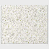 Oker Confetti Waterverf Stippen Wrapping Paper Cadeaupapier (Vlak)