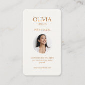 Oker en Ivoor Foto Sociale QR Code Visitekaartje (Voorkant)