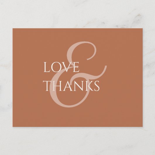 Oker en Ivory Non-Photo Dank u Briefkaart (Voorkant)