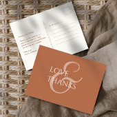 Oker en Ivory Non-Photo Dank u Briefkaart