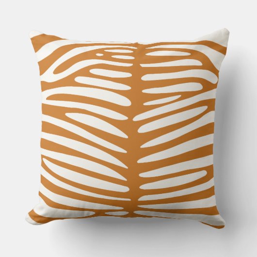 Oker en Off White Zebra Design Kussen (Voorkant)