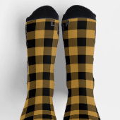 Oker en Zwarte Buffalo Plaid Sokken (Top)