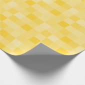 Oker geel mozaïek tegel patroon wrapping papier (Hoek)