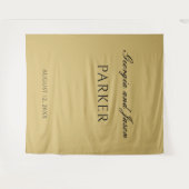 Oker moderne elegante bruiloft achtergrond wandkleed (Voorkant (horizontaal))