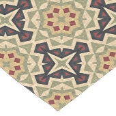 Oker Mosterd Geel Olijfgroen Zwart Tribal Art Medium Tafelloper (Hoek)